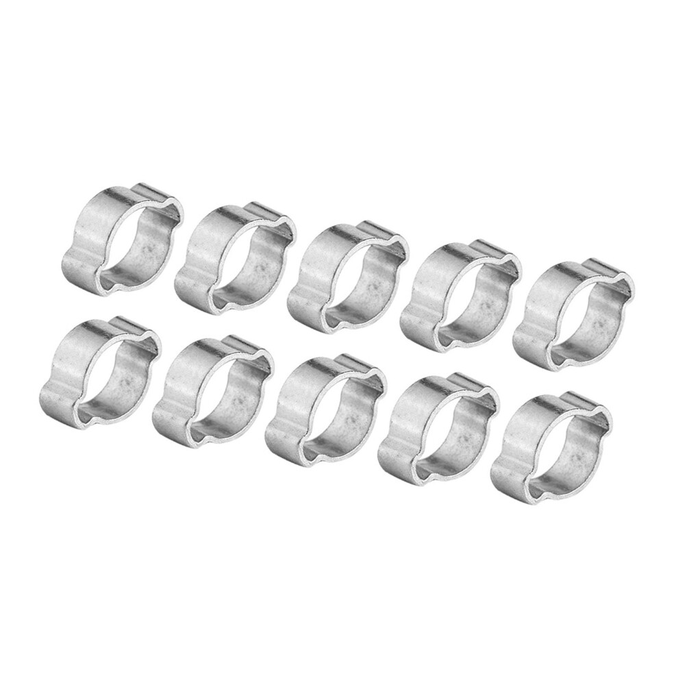 10Pcs 5-23Mm Zinc Plated Iron Two Ear Hose Clamp For Fuel Pipes 8271334463447