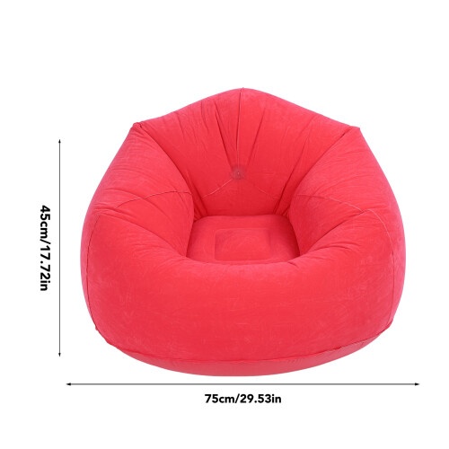 Sillón inflable rojo 75x75x45 cm 80 kg 1