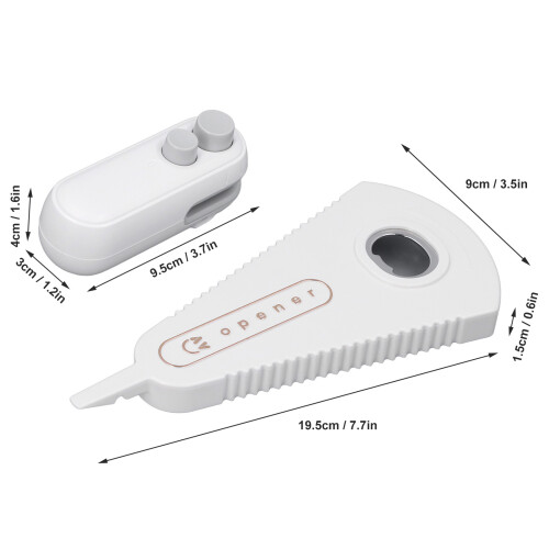 2-in-1 Sigillatrice e apri-sacchetti portatile Bianco 400mAh 1
