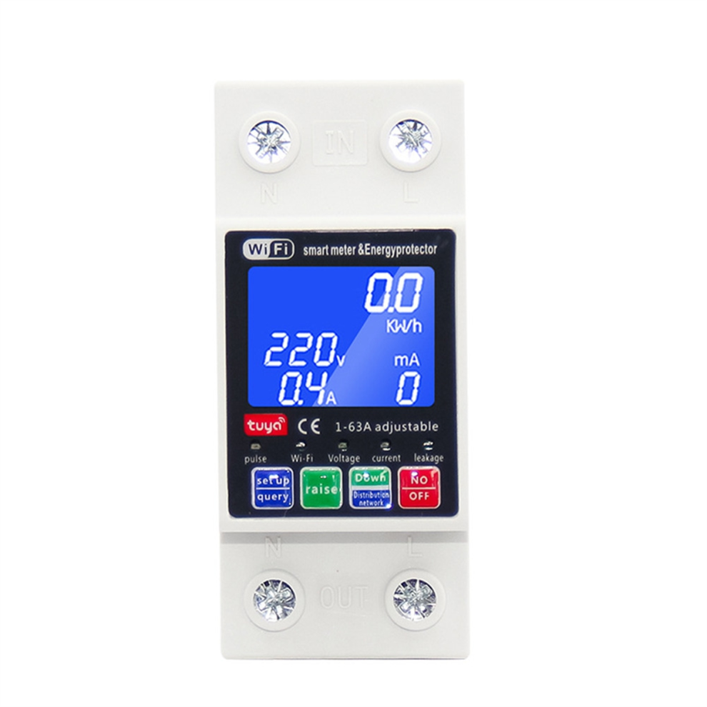 Smart Circuit Breaker 63A Tuya Wifi Voltage Relay 220V Current 4711189278291