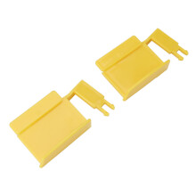 519-7420B Clips de pestaña de bloqueo 2 piezas Amarillo 10x6 cm