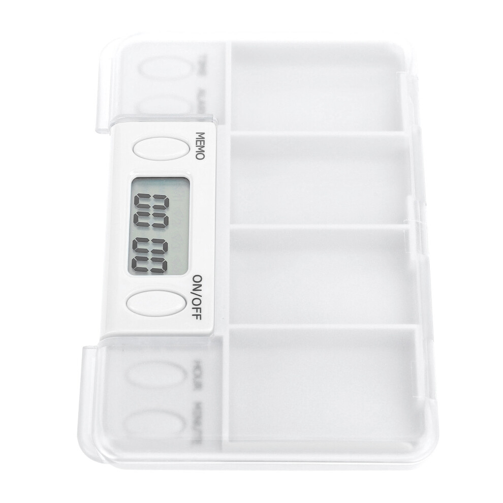 Portable Smart Medication Reminder Box, 10cm, 100mAh, White