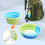 2 pièces de gamelles en silicone pliables 380 ml portable 4