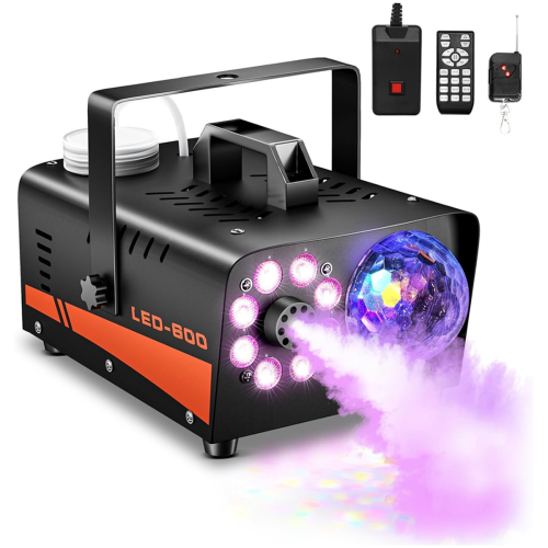Smoke Machine Fog Machine with Disco Ball Lights UK Plug