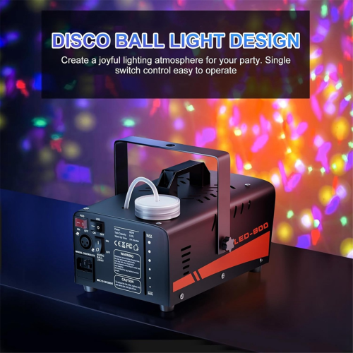 Smoke Machine Fog Machine with Disco Ball Lights UK Plug 1