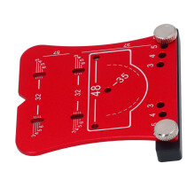 Gabarit de perçage des trous de charnière 35 mm en alliage d'aluminium pour armoire rouge