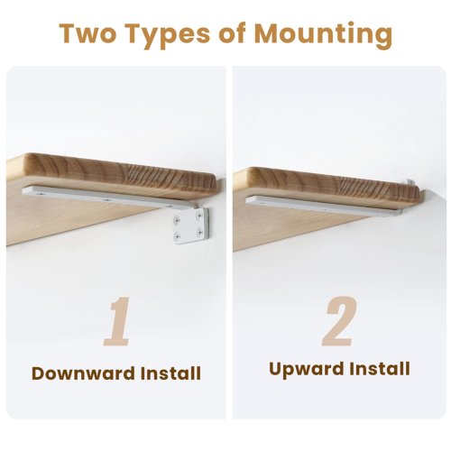 4Pack Floating Shelf Bracket 8 Inch, Industrial Heavy Duty Shelf 1