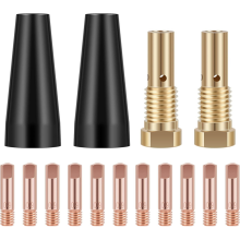 15Pcs MIG Welding Kit 0.8/0.9mm Brass Welding Tips Replacement