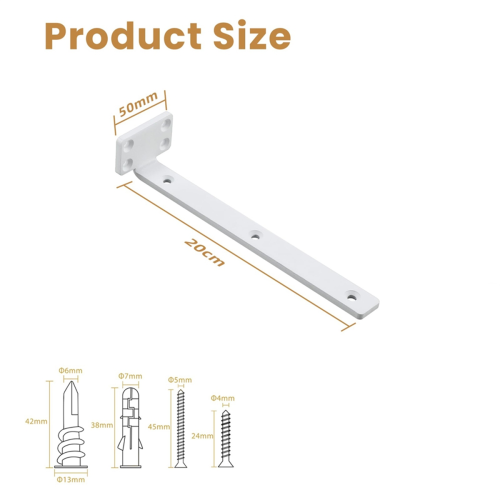 4Pack Floating Shelf Bracket 8 Inch, Industrial Heavy Duty Shelf 2