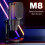 M8 Microphone USB de jeu 14,5  4,9 cm Blanc 0,5 kg RGB 12