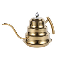 Gold Bamboo Joint 1.2L Gooseneck Coffee Drip Pot for Precise Pouring