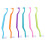 12Pcs Double Sided Cat Toothbrushes, Curved Handle, 6 Colors 16