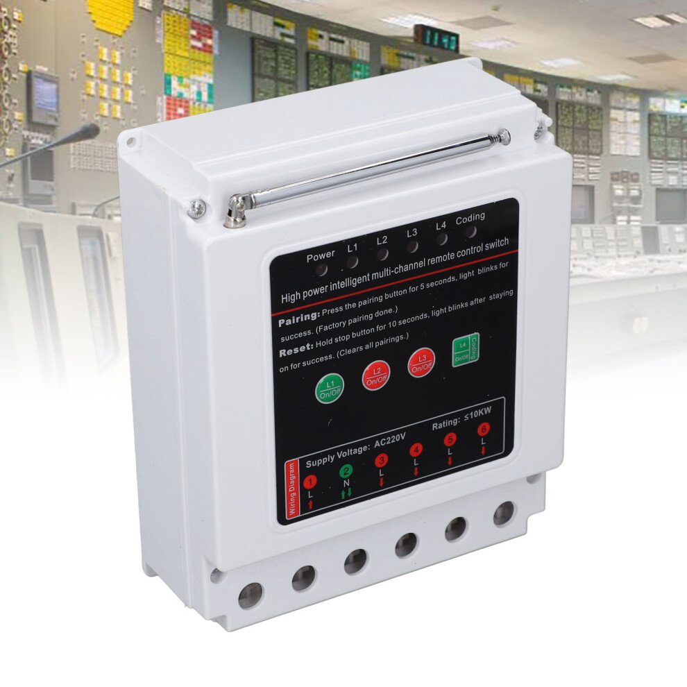 Wireless Remote Control Switch 4Ch 3Km High Power Ac220v Relay 4901334472166