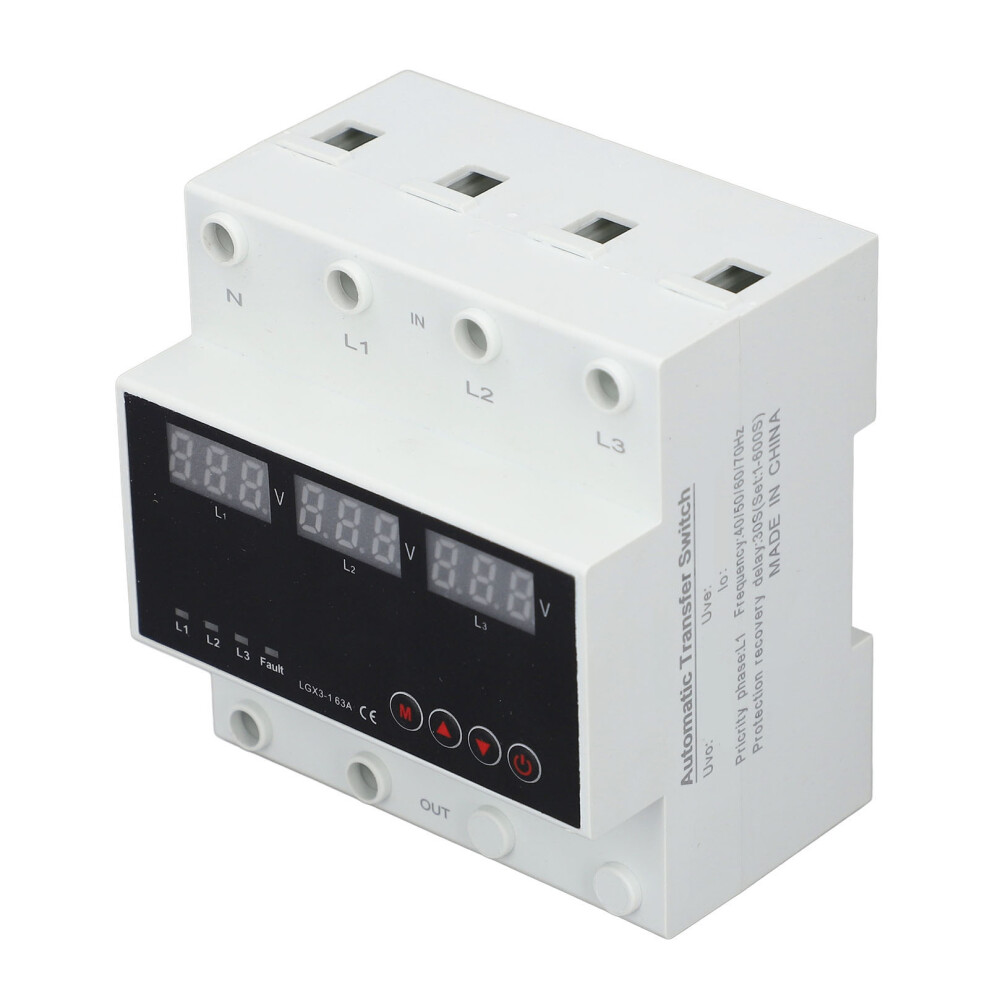 3 Phase Automatic Transfer Switch Din Rail Mount, 63A, Led Display 9441334472438