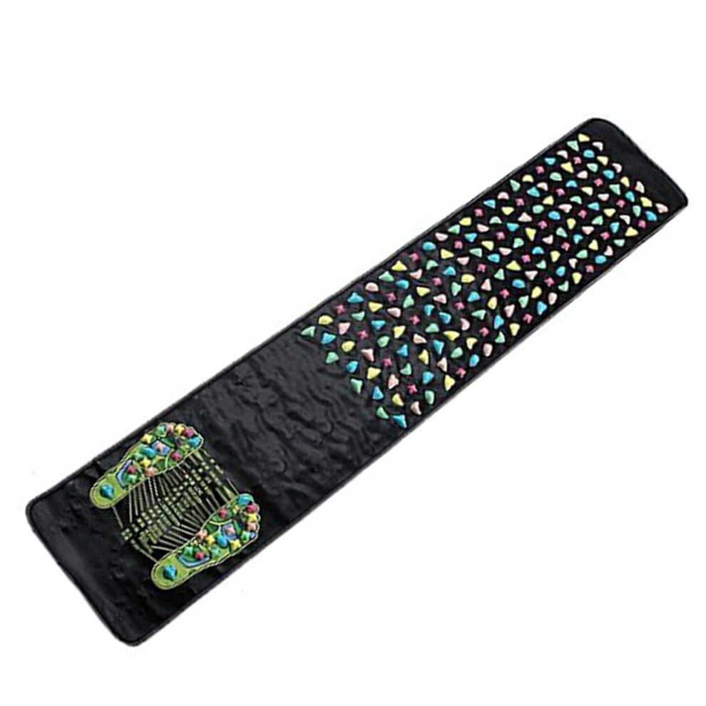 Foldable Foot Massage Mat 170x35cm Leather PP Cushion Easy Storage