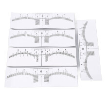 Paquete de 100 reglas de posicionamiento de cejas - 19 x 5,5 cm PVC