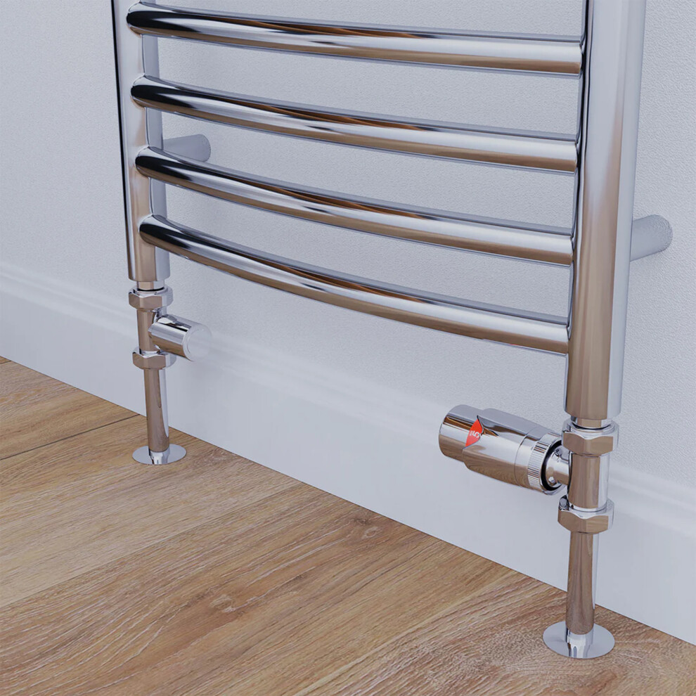 Nes Home Chrome Straight Thermostatic Radiator Valves