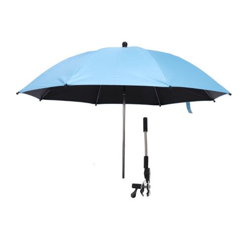Parasol clipable bleu pour poussette, 55,5 cm 2