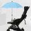 Parasol clipable bleu pour poussette, 55,5 cm 15