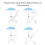 Parasol clipable bleu pour poussette, 55,5 cm 4