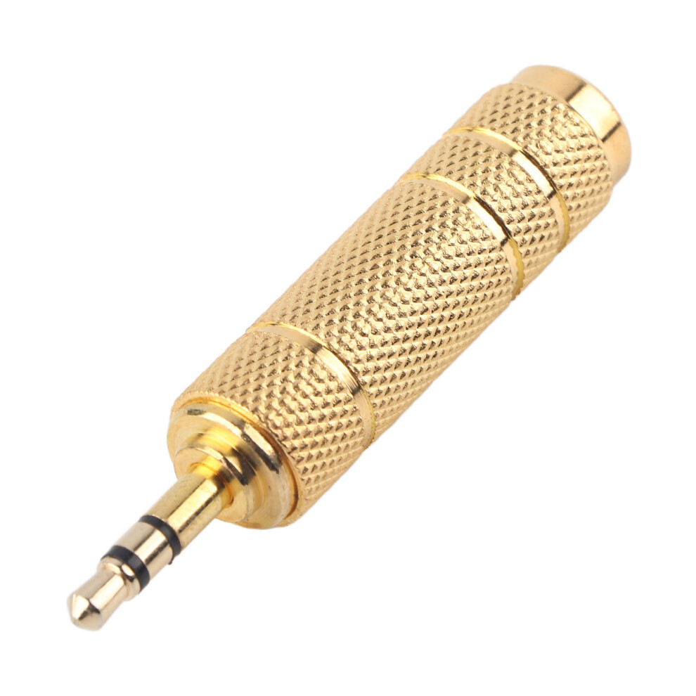 3.5Mm To 6.5Mm Stereo Audio Adapter For Headphones And Audio Equipment Gold 7621334482343