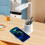Lampada da tavolo LED bianca piccola touch 15W wireless 9