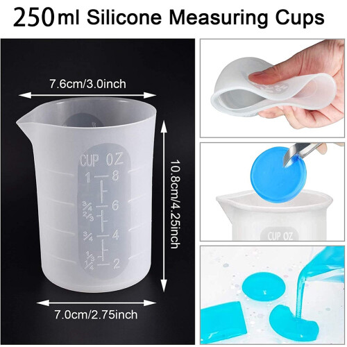 Silicone Measuring Cups for Epoxy Resin, Resin Casting Container 1