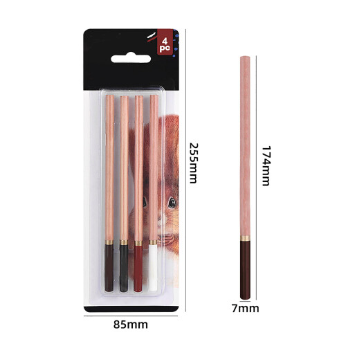 Set da 4 matite colorate per schizzi 174x7mm Betulla 1