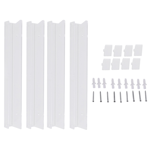 4Pcs Acrylic Clear Floating Bookshelf, Organizer Record Rack 2