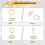 Suportes para números de mesa 20 peças - 2 polegadas para festa de casamento (dourado) 6