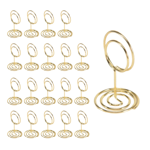 Suportes para números de mesa 20 peças - 2 polegadas para festa de casamento (dourado) 2