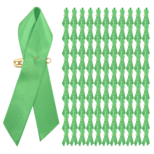 100 peças de alfinetes de lapela, fitas de tecido com alfinetes para mulheres e homens (verde)