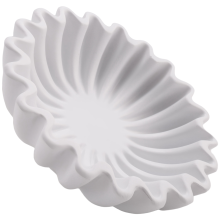 Fluted Ruffle Decorative Bowl -Decor for Living Room Styling, Small-A