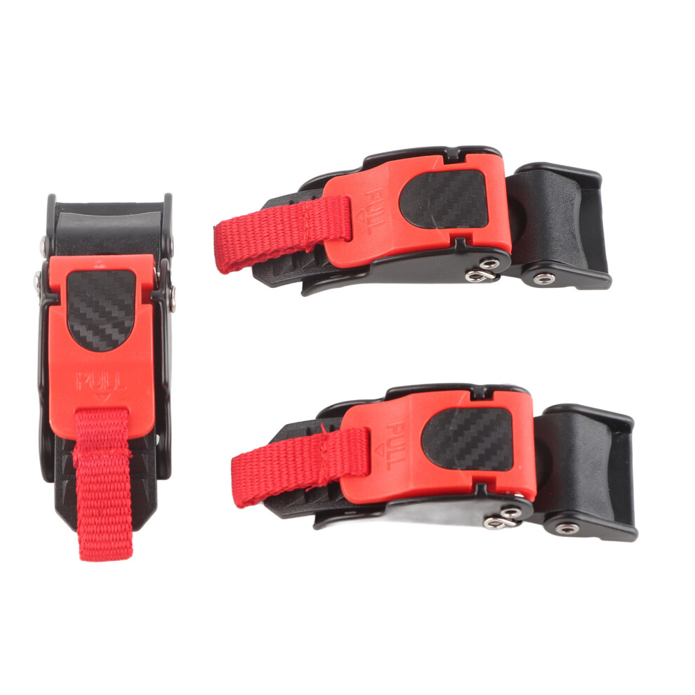 High Quality Motorcycle Helmet Chin Strap Buckle 3X Speed Clip Quick Release Black/Red 9481334488671