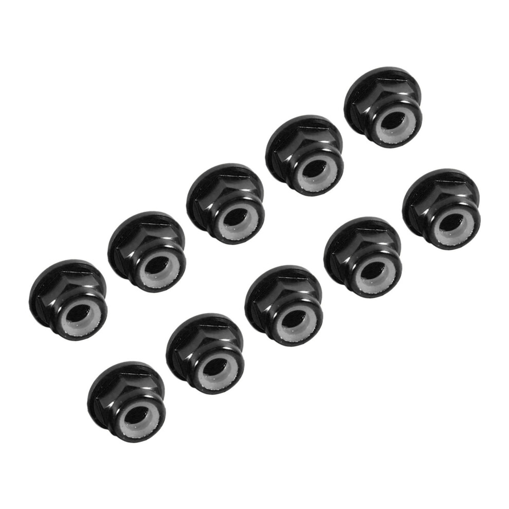 Flanged Aluminum M4 Nylon Insert Lock Nuts Set - Pack Of 10 3131334489210