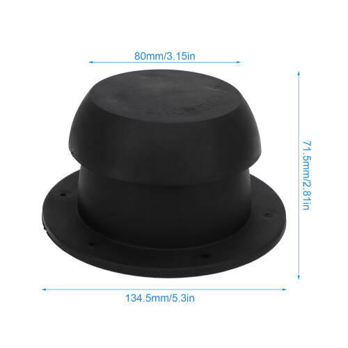 Capuchon de ventilation en forme de champignon pour camping-car, ABS, noir, ajustement universel 1