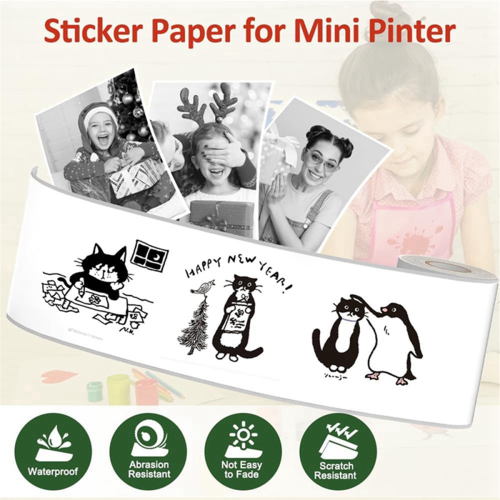 6 Roll Mini Pocket Printer Sticker Paper 2