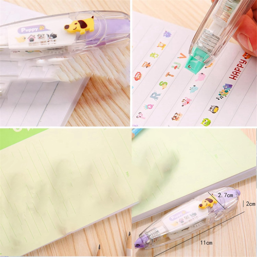 6PCS DIY Cute Animals Type Decorative Pen, Correction Tape 1