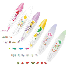 6PCS DIY Cute Animals Type Decorative Pen, Correction Tape
