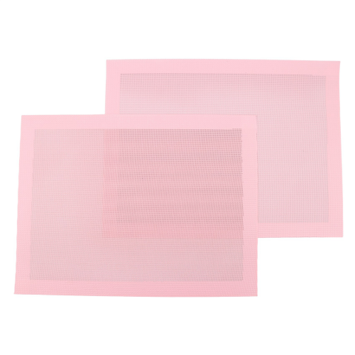 Perforated Baking Mats,2PCS Pink Silicone Mat for Half Sheet 2