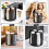 Rotatable Cup and Lid Organizer with 4 Compartments Black 5