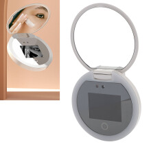 Rechargeable 3.5in UV Mirror 2X Magnifying with LED Light and Folding Design
