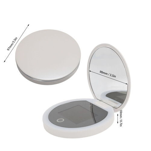 Rechargeable 3.5in UV Mirror 2X Magnifying with LED Light and Folding Design 1