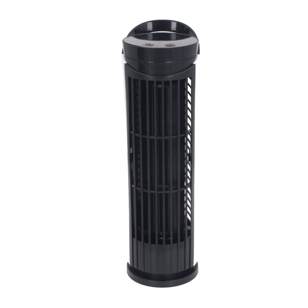 Bladeless 90 Oscillating Tower Fan 34dB Quiet 2 Speeds USB Black