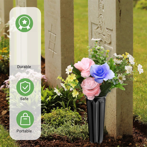 20 Pack Cemetery Vases with Spikes,Grave Decorations for Cemetery 2