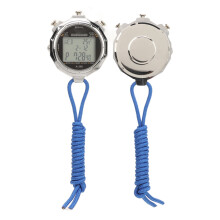 Multifunktionale elektronische digitale Sport-Stoppuhr Timer 3 Reihen 200 Runden Großer Bildschirm mit Datum, Uhrzeit, Alarmfunktion 60mAh