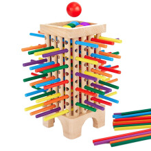 Jogo de dados com 42 palitos coloridos, brinquedo educativo de matemática