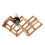 Foldable Wooden Wine Rack Storage for 6 Bottles – Carbonized Finish 3