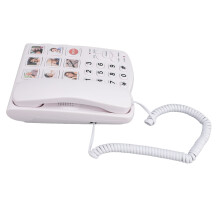 Modello 9 Telefono a tasti grandi, 2x75mAh, ABS bianco