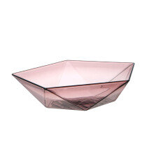 Geometrische Obstschale mit großer Kapazität - Dunkelpink